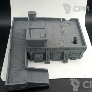 Описание картинки Аванпост 21 - Sci-Fi Террейн от Terrain Print по цене 4 700руб | Свободный Рынок Миниатюр - СРМ