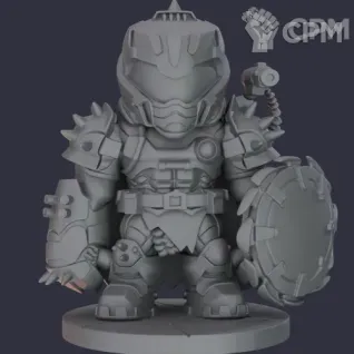 Описание картинки Думгай Doomguy Doom Dark Ages от Кира по цене 2 000руб | Свободный Рынок Миниатюр - СРМ