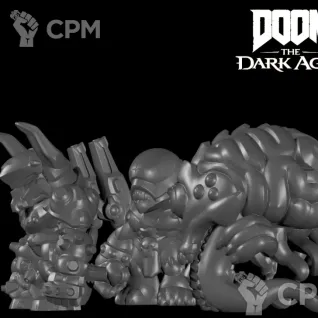 Описание картинки Атлан, Какодемон, Рыцарь битвы Doom Dark Ages от Кира по цене 6 000руб | Свободный Рынок Миниатюр - СРМ