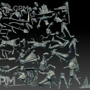 Описание картинки Deadwalker Zombies (Scan) от AxeL's Forge по цене 625руб | Свободный Рынок Миниатюр - СРМ