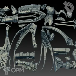 Описание картинки Lauka Vai, Mother of Nightmares / Vengorian Lord (Scan) от AxeL's Forge по цене 1 000руб | Свободный Рынок Миниатюр - СРМ