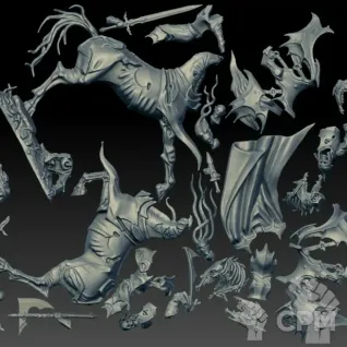 Описание картинки Vampire Lord on Nightmare Steed (Scan) от AxeL's Forge по цене 850руб | Свободный Рынок Миниатюр - СРМ