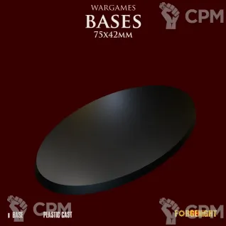 Описание картинки Wargame Bases 75x42mm | Пластиковая подставка от ForgeNight по цене 45руб | Свободный Рынок Миниатюр - СРМ