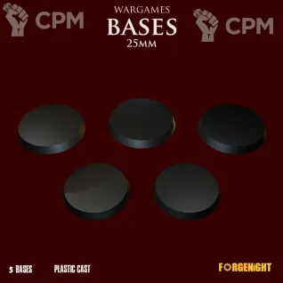 Описание картинки Wargame Bases 25mm | Пластиковая подставка от ForgeNight по цене 50руб | Свободный Рынок Миниатюр - СРМ
