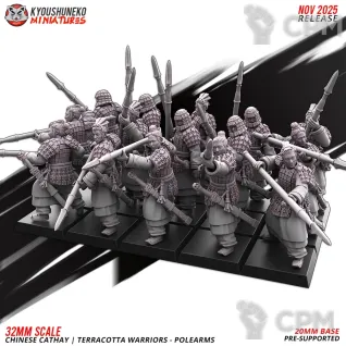Описание картинки Cathay Terracotta warriors poliarms от 3DPrintClub по цене 95руб | Свободный Рынок Миниатюр - СРМ