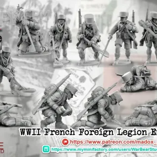 Описание картинки French Foreign Legion Engineers от 3DPrintClub по цене 95руб | Свободный Рынок Миниатюр - СРМ