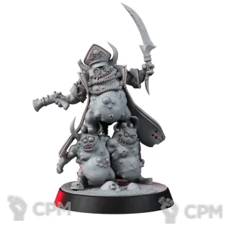 Описание картинки Nurgling Commissar ver.2 от 3D Print Workshop по цене 277руб | Свободный Рынок Миниатюр - СРМ