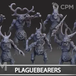 Описание картинки Plaguebearers of Nurgle от 3D Print Workshop по цене 137руб | Свободный Рынок Миниатюр - СРМ