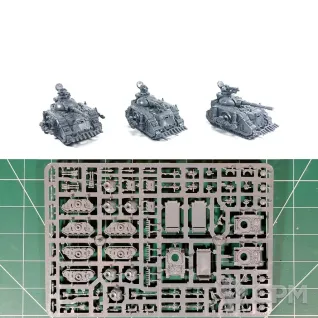 Описание картинки Legions Imperialis Predator Tank x3 от Vault Boy по цене 3 498руб | Свободный Рынок Миниатюр - СРМ