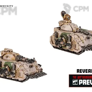 Описание картинки Legions Imperialis Predator Tank x3 от Vault Boy по цене 3 498руб | Свободный Рынок Миниатюр - СРМ