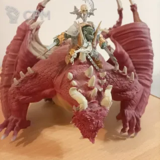 Описание картинки Орк и его питомец от Дварф-торговец по цене 2 000руб | Свободный Рынок Миниатюр - СРМ