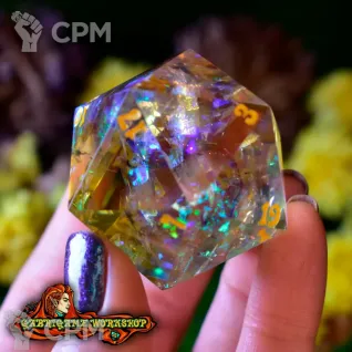 Описание картинки Радужная Магия. Монокуб d20 (34 мм.) от Gabrigame_Print по цене 950руб | Свободный Рынок Миниатюр - СРМ