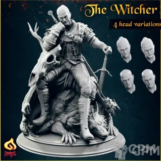 Описание картинки Геральт Ведьмак от Кира по цене 3 000руб | Свободный Рынок Миниатюр - СРМ