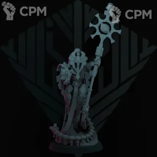 Описание картинки Necrons – Orikan The Diviner (alt 2) от 3D Print Workshop по цене 397руб | Свободный Рынок Миниатюр - СРМ