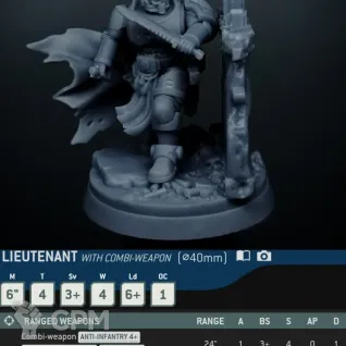 Описание картинки Мультипарт lieutenant in phobos armour от Lucky Pants по цене 800руб | Свободный Рынок Миниатюр - СРМ