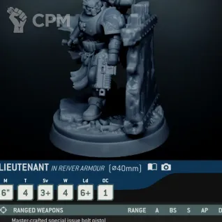 Описание картинки Мультипарт lieutenant in phobos armour от Lucky Pants по цене 800руб | Свободный Рынок Миниатюр - СРМ