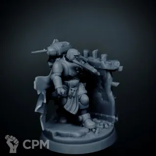 Описание картинки Мультипарт lieutenant in phobos armour от Lucky Pants по цене 800руб | Свободный Рынок Миниатюр - СРМ