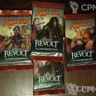Описание картинки Aether Revolt 4 бустера от Orc по цене 1 060руб | Свободный Рынок Миниатюр - СРМ