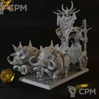 Описание картинки Beastman Boar Chariot от 3DPrintClub по цене 2 460руб | Свободный Рынок Миниатюр - СРМ