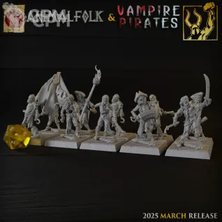 Описание картинки Vampire Pirates  Zombie от 3DPrintClub по цене 85руб | Свободный Рынок Миниатюр - СРМ