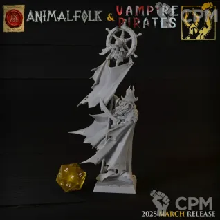 Описание картинки Vampire Pirates Admiral от 3DPrintClub по цене 330руб | Свободный Рынок Миниатюр - СРМ