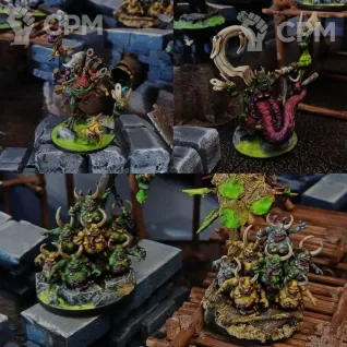 Описание картинки Красавцы-нурглиты, одним лотом от D&DR по цене 3 500руб | Свободный Рынок Миниатюр - СРМ