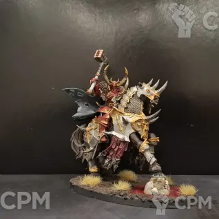 Описание картинки Chaos lord on daemonic mount от libkneht по цене 4 800руб | Свободный Рынок Миниатюр - СРМ