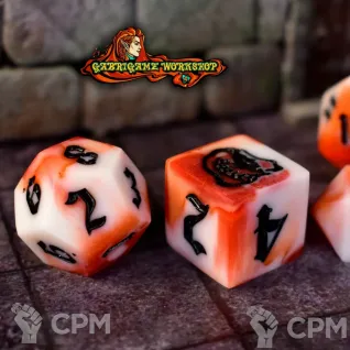 Описание картинки Ритуал Крови. Авторские дайсы ручной работы от Gabrigame_Print по цене 1 250руб | Свободный Рынок Миниатюр - СРМ