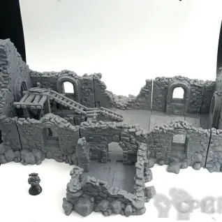 Описание картинки Разрушенный Собор - Террейн от Terrain Print по цене 4 100руб | Свободный Рынок Миниатюр - СРМ