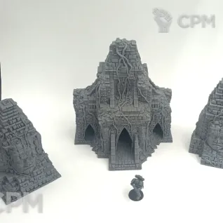 Описание картинки Древний Храм и Монументы - Фэнтези Террейн, New Eden от Terrain Print по цене 2 600руб | Свободный Рынок Миниатюр - СРМ