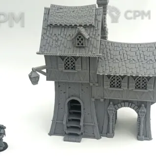 Описание картинки Городские Казармы - Фэнтези Террейн от Terrain Print по цене 2 500руб | Свободный Рынок Миниатюр - СРМ