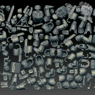 Описание картинки Terminator Squad Multipart (Scan) от AxeL's Forge по цене 1 500руб | Свободный Рынок Миниатюр - СРМ