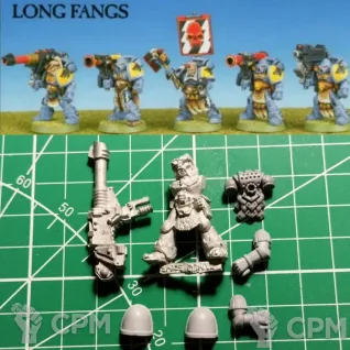 Описание картинки Long Fang 1 w/Lascannon (2ed) от Stark Foundry по цене 380руб | Свободный Рынок Миниатюр - СРМ