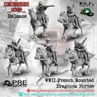 Описание картинки French Dragoon Portee Mounted от 3DPrintClub по цене 140руб | Свободный Рынок Миниатюр - СРМ