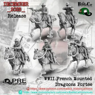 Описание картинки French Dragoon Portee Mounted от 3DPrintClub по цене 140руб | Свободный Рынок Миниатюр - СРМ