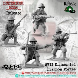 Описание картинки French Dragoon Portee от 3DPrintClub по цене 95руб | Свободный Рынок Миниатюр - СРМ