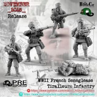 Описание картинки French Seneglease Tiralleurs Infantry от 3DPrintClub по цене 95руб | Свободный Рынок Миниатюр - СРМ