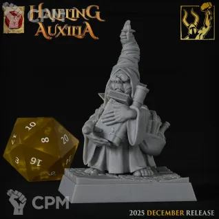 Описание картинки Halfling Scholar от 3DPrintClub по цене 85руб | Свободный Рынок Миниатюр - СРМ