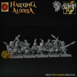 Описание картинки Halfling Light Infantry Spear от 3DPrintClub по цене 85руб | Свободный Рынок Миниатюр - СРМ