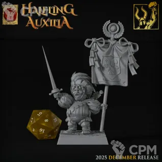 Описание картинки Halfling Champion от 3DPrintClub по цене 125руб | Свободный Рынок Миниатюр - СРМ