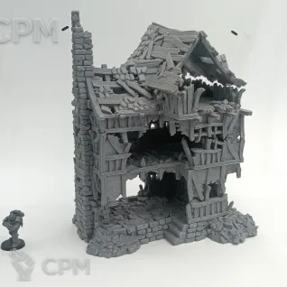 Описание картинки Разрушенная Гостиница - Фэнтези Террейн, Shadowfey Ruins от Terrain Print по цене 2 300руб | Свободный Рынок Миниатюр - СРМ