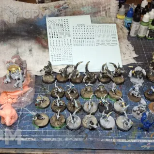 Описание картинки Lizardmen Team + группа поддержки от DoRoCet по цене 6 500руб | Свободный Рынок Миниатюр - СРМ