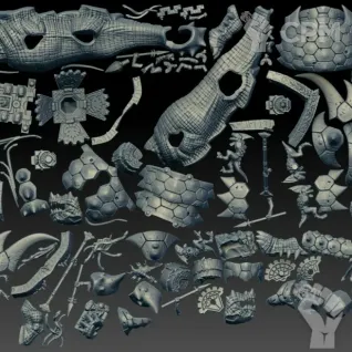 Описание картинки Bastiladon (Scan) от AxeL's Forge по цене 2 100руб | Свободный Рынок Миниатюр - СРМ