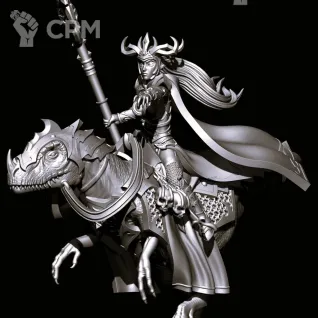 Описание картинки Supreme Sorceress on cold one от Магазин Альфария по цене 250руб | Свободный Рынок Миниатюр - СРМ