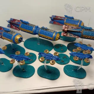 Описание картинки Флот для фракции Юнион (Американцы) от Zampolit по цене 4 700руб | Свободный Рынок Миниатюр - СРМ