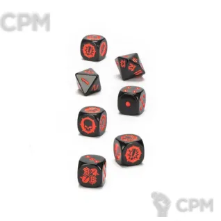 Описание картинки Bretonnian Team Dice Set от Vault Boy по цене 3 498руб | Свободный Рынок Миниатюр - СРМ