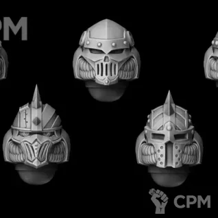 Описание картинки Набор шлемов тип Obsidio для фракции Iron Warriors от Bazilevs по цене 398руб | Свободный Рынок Миниатюр - СРМ