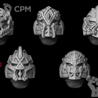 Описание картинки Набор шлемов тип Skald для фракции Космические Волки от Bazilevs по цене 398руб | Свободный Рынок Миниатюр - СРМ