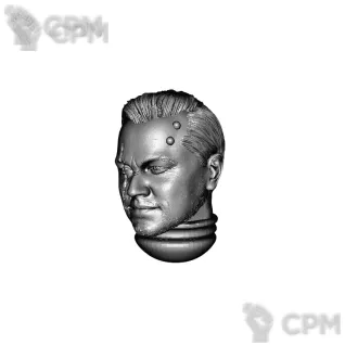 Описание картинки Space Marine Hero Head - Di Caprio от 3D Print Workshop по цене 97руб | Свободный Рынок Миниатюр - СРМ