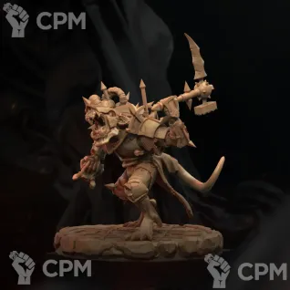 Описание картинки Queek Headtaker от Naggaroth Night по цене 2 000руб | Свободный Рынок Миниатюр - СРМ